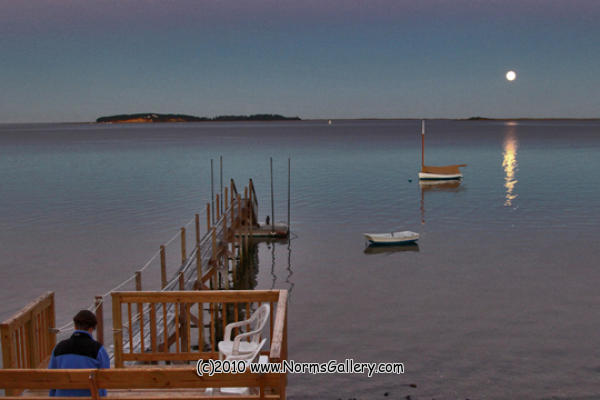 Moonrise above the bay (c)2017 www.NormsGallery.com